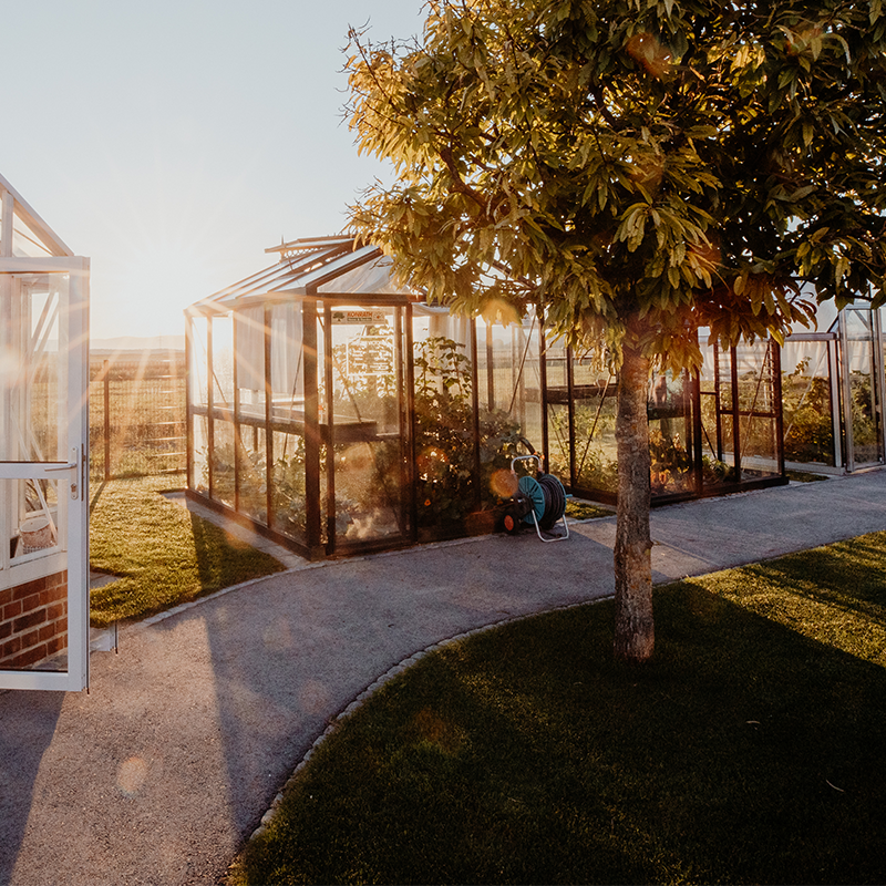 Viktorianisches Glashaus im Set