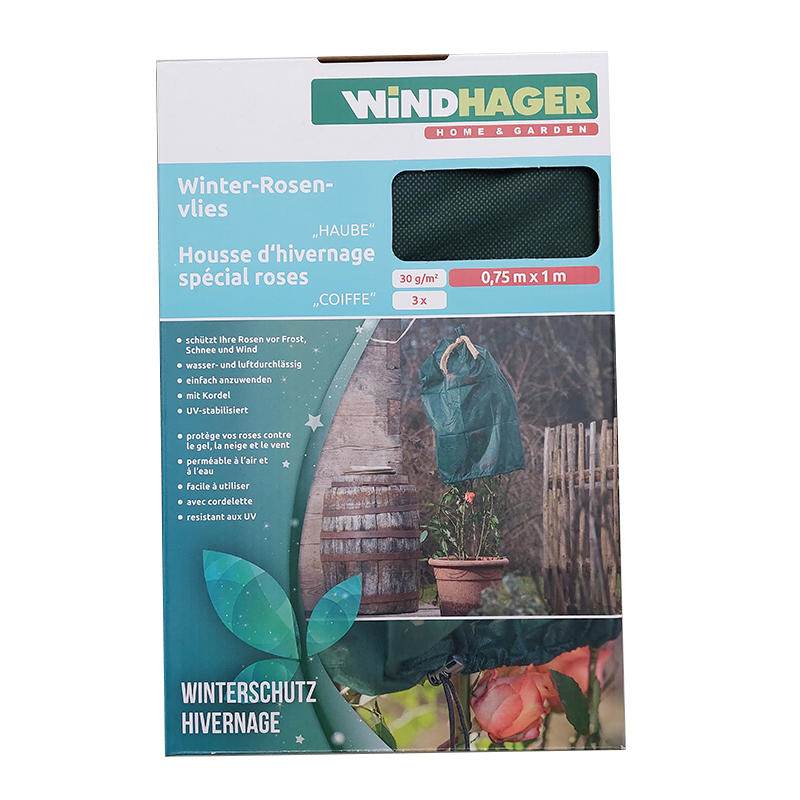 Diese Vlies Haube schützt Ihre Rosen im Winter!