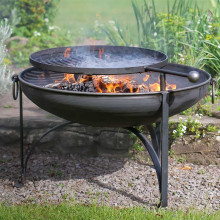Feuerschale Plain Jane mit schwenkbaren Grillrost