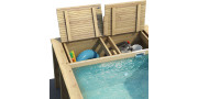 Aufstellpool aus Massivholz - 610 x 237 cm