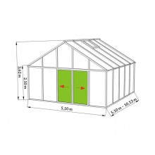 Bio Varis XXL Glas Gewächshaus